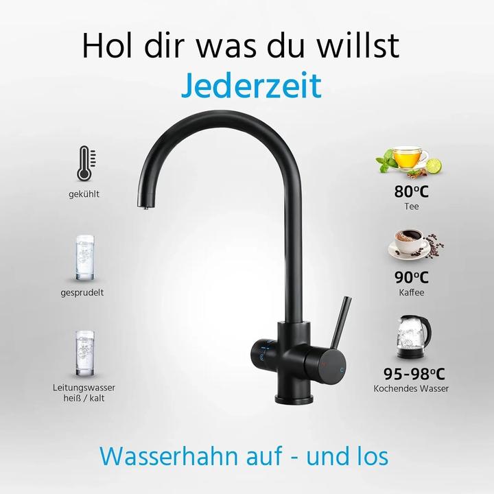 Actual product image HappyFilter 3in1 Wassersprudler mit Touch Wasserhahn