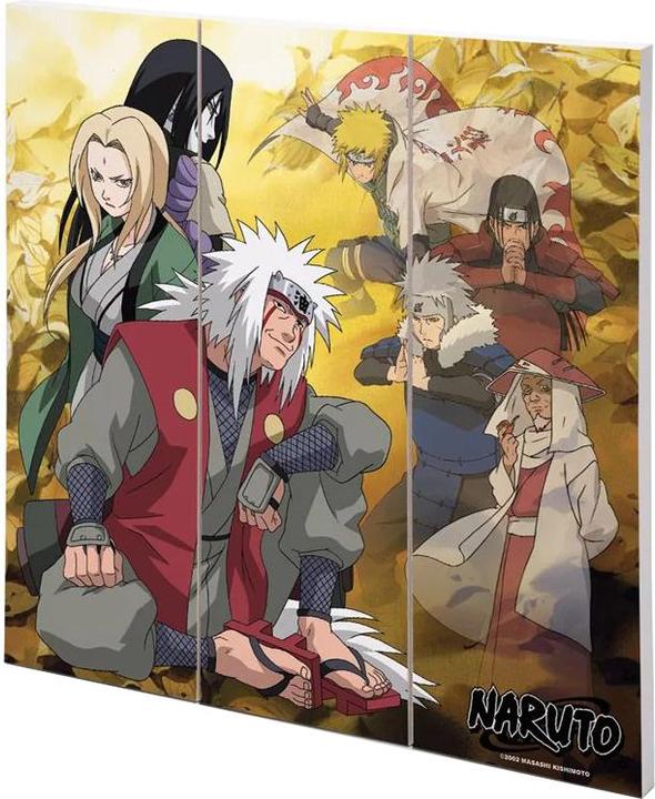Image du produit Naruto Shippuden Plaque en bois "Fallen Leaves and Fallen Comrades" (Feuilles et camarades tombés au combat)