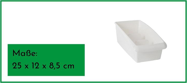 Produktbild Novaliv Kosmetik Organizer klein Schubladen Organizer Badezimmer - 25 x 12 cm WEISS Make-up (12 x 25 cm)