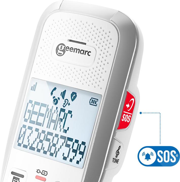 Produktbild Geemarc AMPLIDECT 595 PHOTO Schnurloses Seniorentelefon Anrufbeantworter, Foto-Tasten Beleuchtetes Display W