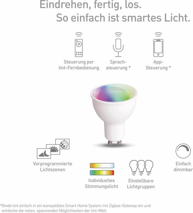 Actual product image Müller Licht LED reflector dimmable GU10/6W(50W) 350 lm 1800- 6500 K warm white daylight white + (GU10, 6 W, 350 lm, 1 x, F)