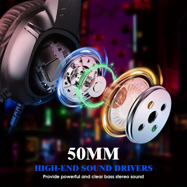 Actual product image PhoneLook SOULBYTES S20 RGB Gaming Headset mit Surround-Sound Mikrofon für PS4 / PS5 / XBOX / PC 3.5 mm (Cable)