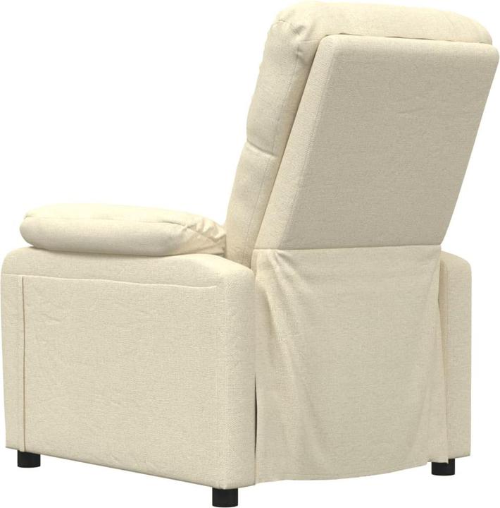 Image du produit VidaXL Fauteuil de massage Fauteuil de télévision Fauteuil relax Fauteuil de relaxation Crème Tissu