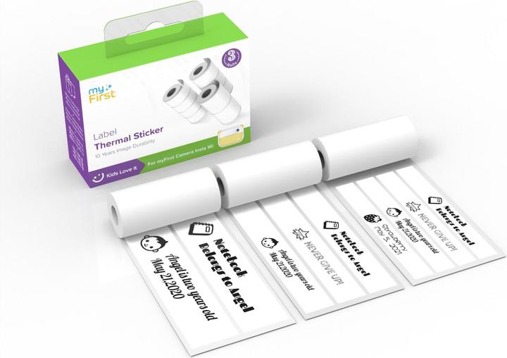 Produktbild myFirst Thermal Sticker White with Strips