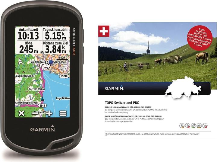 Actual product image Garmin Oregon 600 + TOPO Switzerland PRO