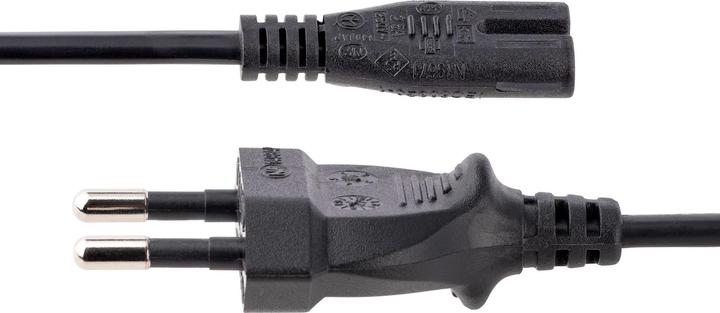 Image du produit StarTech com 752E-2M-POWER-LEAD, 2 m, CEE7/16, Coupleur C7, H03VVH2-F, 250 V, 2.5 A (2 m)