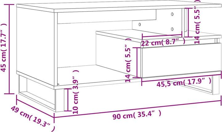 Produktbild VidaXL Cristin (90 x 49 x 45 cm)