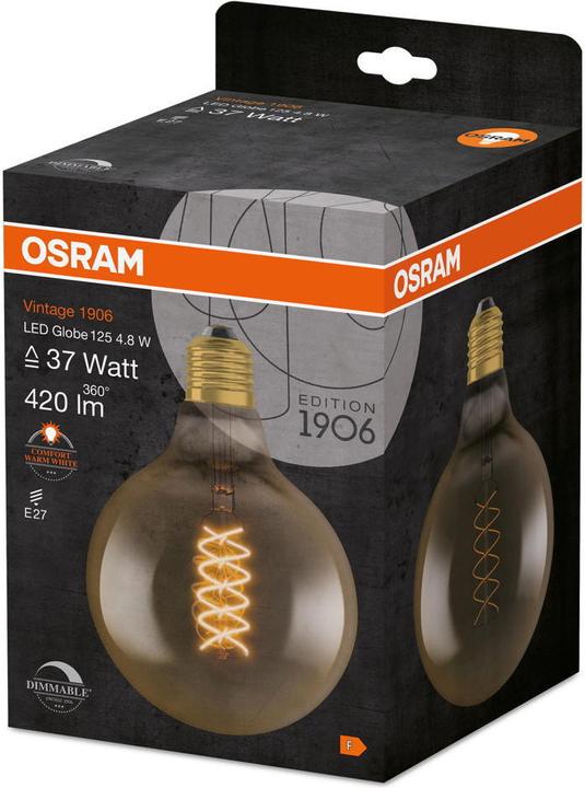 Actual product image Osram Vintage 1906 (E27, 4.80 W, 420 lm, 1 x, F)