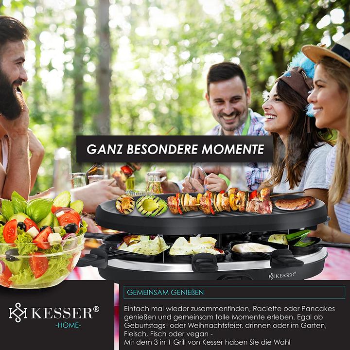 Immagine prodotto Kesser Griglia per raclette 3in1, piastra per grill e piastra per pancake