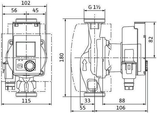 Actual product image Wilo High-eff pump Stratos PICO plus 2.0 glandless type 25/0.5-4 (Flow pump)