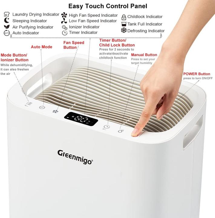Produktbild Greenmigo Luftentfeuchter ALPHA-Q20 (65 m², 20 l/24h)