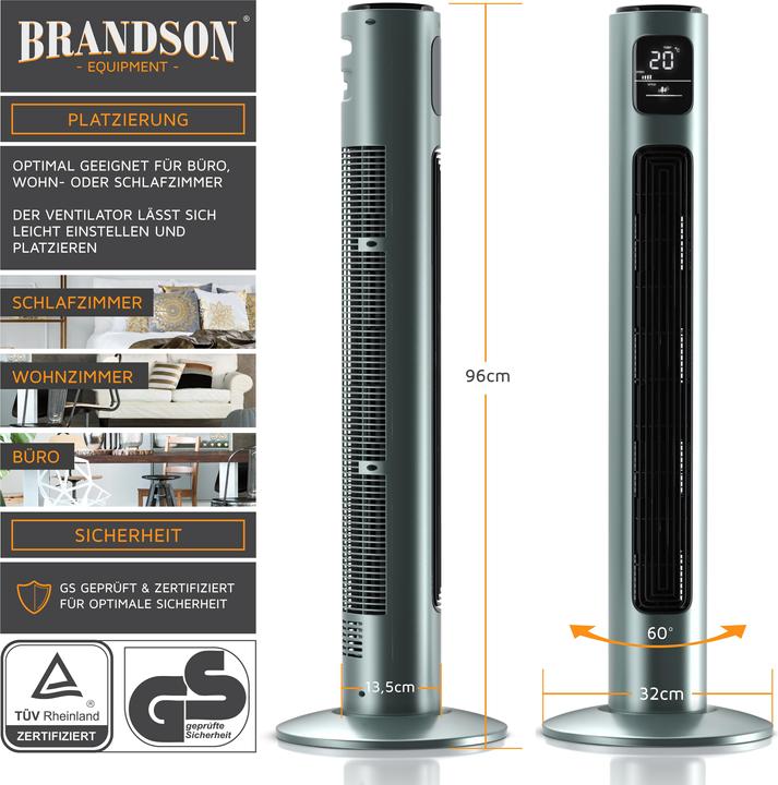 Actual product image Brandson Tower fan (48 dB)
