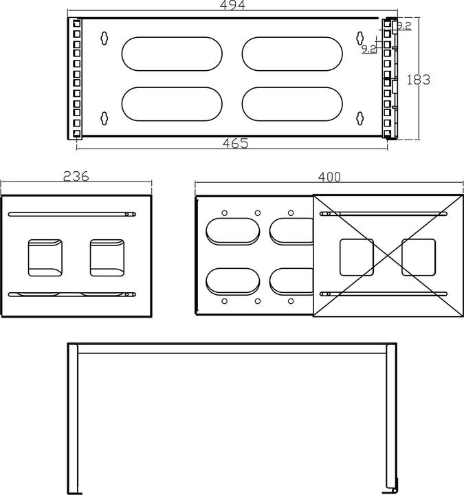 Produktbild InLine 19" Rack zur Wandmontage (19 Zoll Rack)