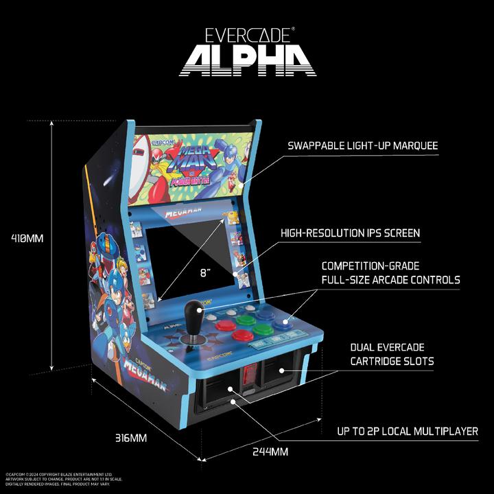 Actual product image Blaze Evercade Alpha Mega Man Bartop Arcade