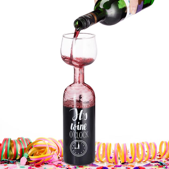 Actual product image Relaxdays Wine Bottle 750 ml (75 cl, 1 Glasses, Red wine glasses)
