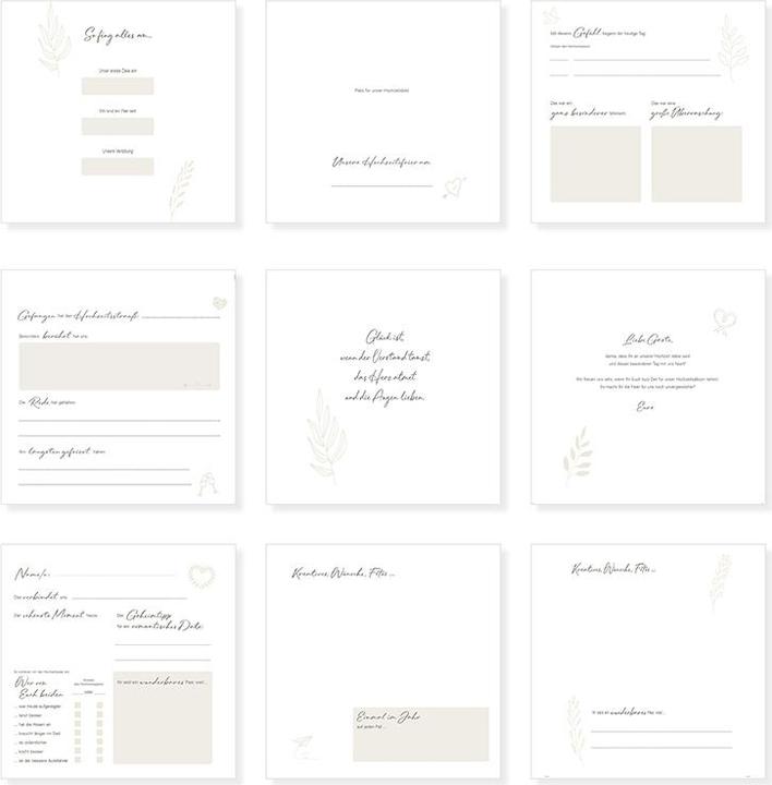 Actual product image Goldbuch Gästebuch Hochzeit Blütenliebe weiss (20 x 24.5 cm)
