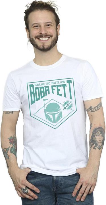 Actual product image Star Wars Mens The Book Of Boba Fett Galactic Helm Chest T-Shirt (XL)