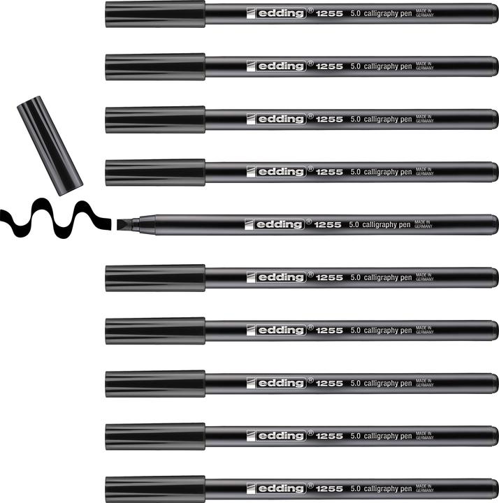Actual product image Edding Fibre pen 1255 calligraphy pen 5.0 (Black, 1 x)