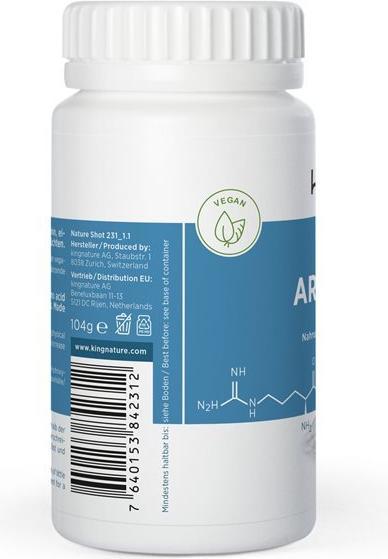Immagine prodotto Kingnature Arginina Vida Caps (120 Pezzo/i, Pillole, 140 g)
