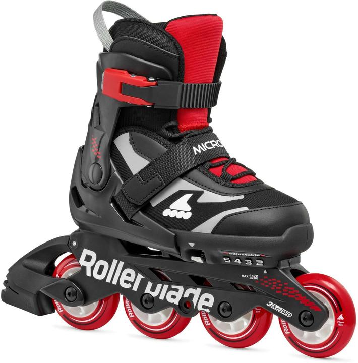 Rollerblade Inline-Skates Microblade Schwarz/Rot, 36.5-40.5 (36.5, 37.5, 38.5, 39.5, 40.5)