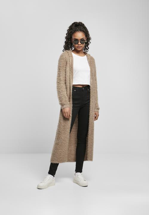 Produktbild Urban Classics Ladies Hooded Feather Cardigan (XL)