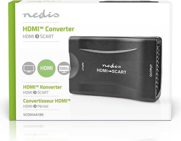 Produktbild Nedis HDMI ™ Converter HDMI™ Eingang SCART Buchse 1-Weg 1080p 1.2 Gbps ABS Schwarz
