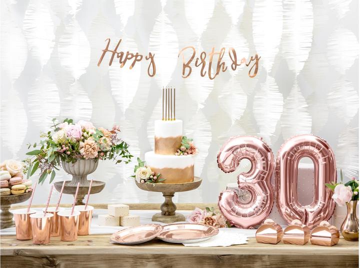 Actual product image Partydeco Plate Rose gold metallic (6 x)