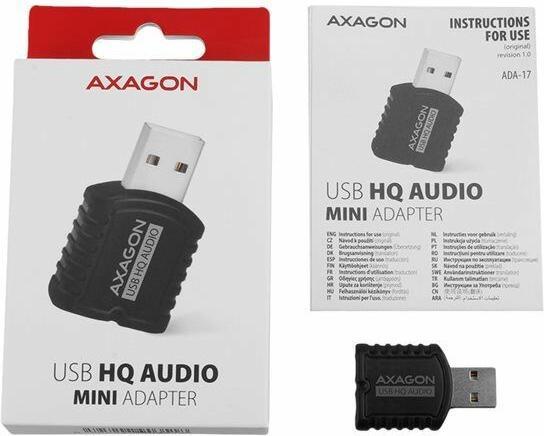 Productafbeelding Axagon ADA-17 - 16 Bit - 93 dB - USB (USB)
