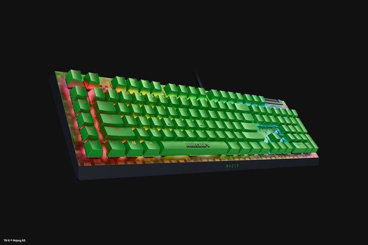 Produktbild Razer Blackwidow V4 X Minecraft Green Us (US, Kabelgebunden)