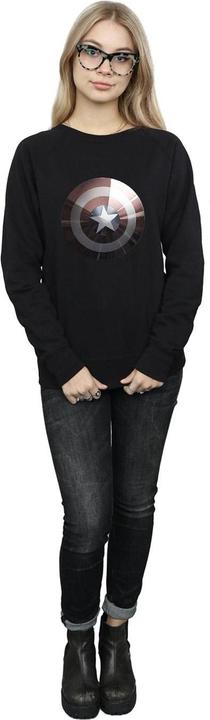 Produktbild Captain America Schild Glänzendes Sweatshirt (M)
