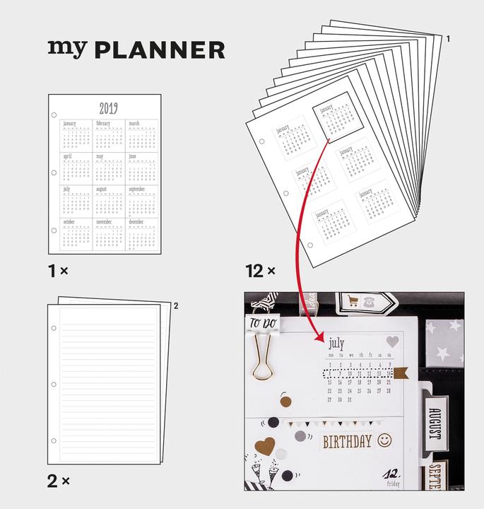 Actual product image Rayher my PLANNER monthly/weekly overview, DIN A5 (A5)