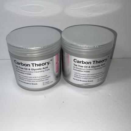 Carbon Theory Tea Tree Oil & Glycolic Acid Breakout Control (Pads Cleansing) 60 pcs (Chiffons de nettoyage)