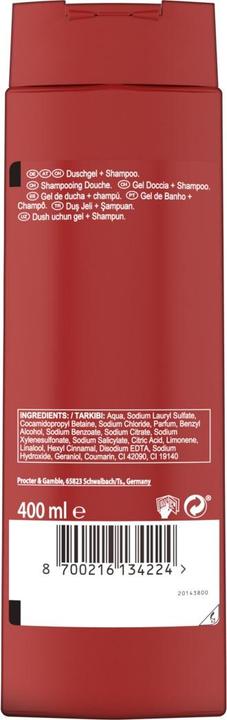 Image du produit Old Spice Night Panther Gel Douche & Shampooing pour Homme 400 ml, 3 en 1, Fraîcheur Longue Durée