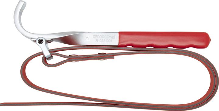 Actual product image Gedore Red red strap spanner, Ø 200 mm, 15 mm wide fabric strap, Made of chrome vanadium steel (200 mm)