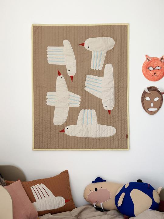 Actual product image Ferm Living Bird Quilted Blanket (80 x 110 cm)