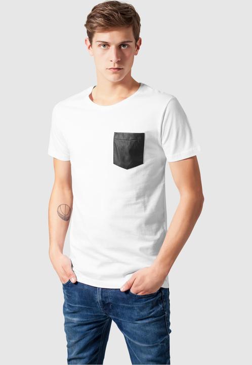 Actual product image Urban Classics Synthetic Leather Pocket Tee (S)