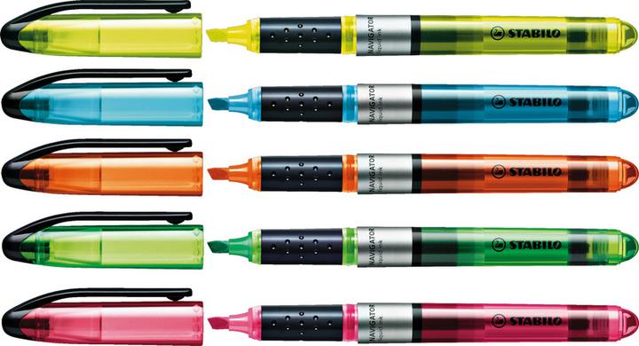 Actual product image STABILO NAVIGATOR highlighter (Orange, Yellow, Green, Pink, 4 mm, 4 x)
