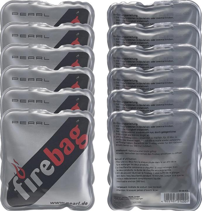 Actual product image Firebag Set of 12 "" pocket warmers
