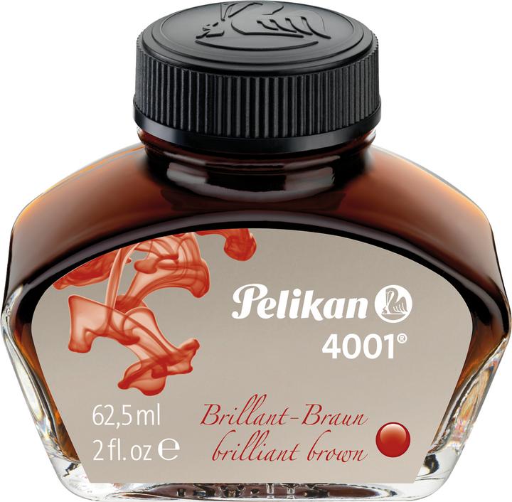 Produktbild Pelikan Tinte 4001 im Glas, braun, Inhalt: 62,5 ml (Füllertinte, Braun)