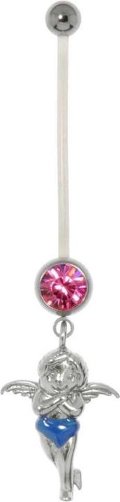 Image du produit Bijouteria Piercing-grossesse (Email, Bioplastique, Acier chirurgical 316L, Cristallin, Laiton avec revêtement en acier)