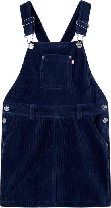 VidaXL Kinder-Latzkleid Cord Marineblau 104,Material: 58 (104)