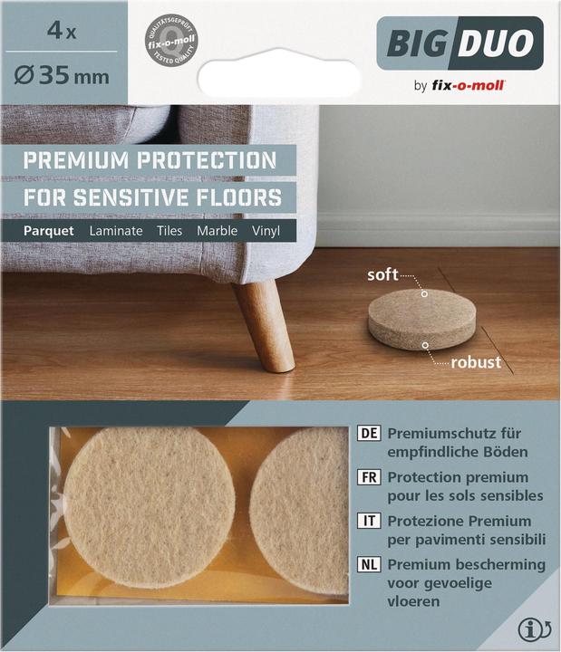 Image du produit Fix-o-moll Patins pour parquet (Parquets glisseurs, 4 pièce(s))