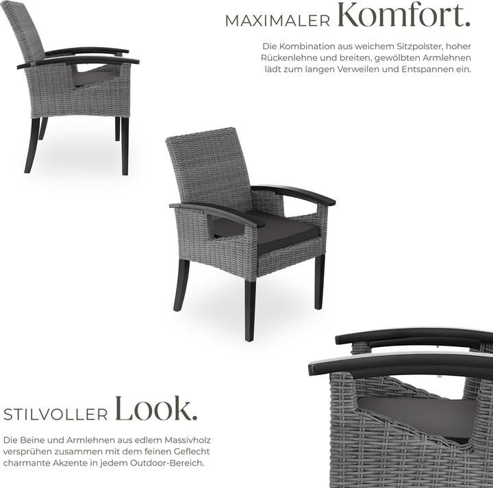 Image du produit tectake Chaise en rotin Rosarno