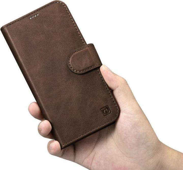 Image du produit iCarer Oil Wax Wallet Case 2in1 Etui iPhone 14 Cuir Flip Cover Anti-RFID Brown (WMI14220721-BN) (Apple iPhone 14)