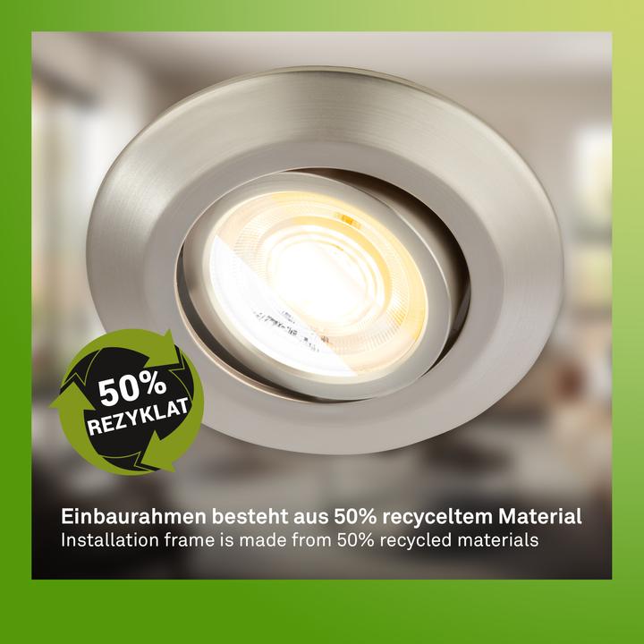 Immagine prodotto Briloner Set di 3 luci da incasso LED ultrapiatte e sostenibili (520 lm)