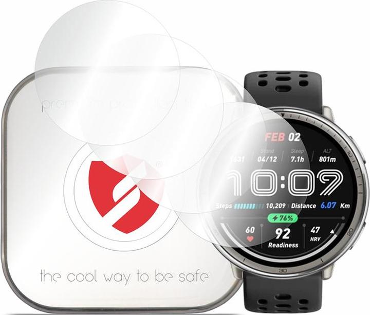 Smart Protection - Premium Classic (4 pack) - Amazfit Active 2 (Round) - Clear