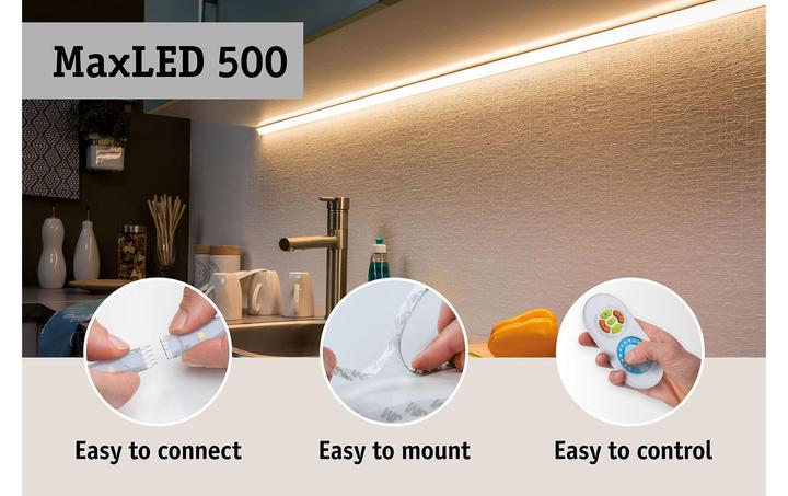 Image du produit Paulmann MaxLED 500 Stripe (Blanc chaud, Blanc neutre, Lumière du jour, 250 cm, Intérieur)