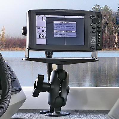 Actual product image RAM Mounts Hinge support round base 3.7"/3"X11"