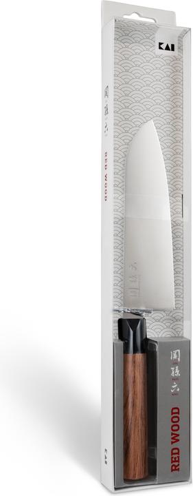 Actual product image Kai Seki Magoroku Red Wood Santoku (17 cm)