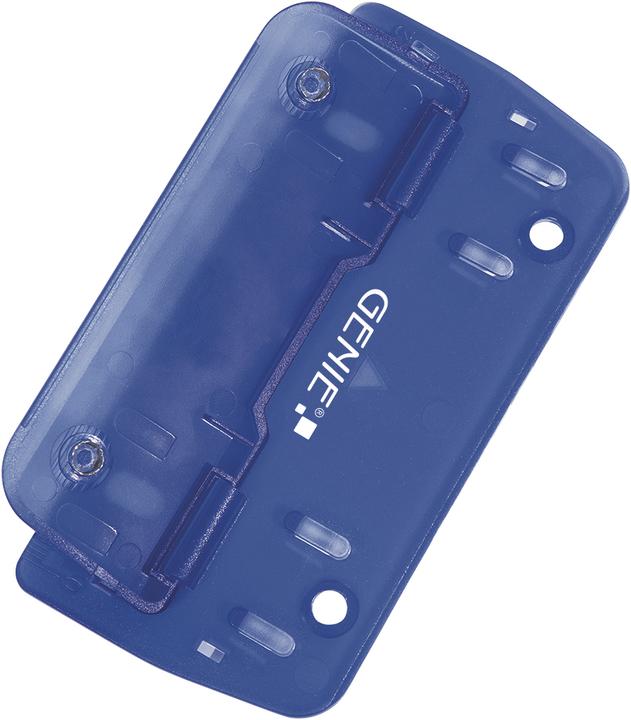 Produktbild Genie PP-2 2fach Locher (zum Abheften, Metallstanzen, mit integrierten 12 cm Lineal) blau